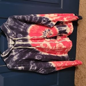 American tyedye fleece jacket
